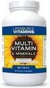 LifeSource Vitamines LifeSourceVitamines Aliments entiers Multivitamines et minéraux avec 71 ingrédients naturels, probiotiques, enzymes digestives, minéraux chélatés et non OGM, 360 comprimés