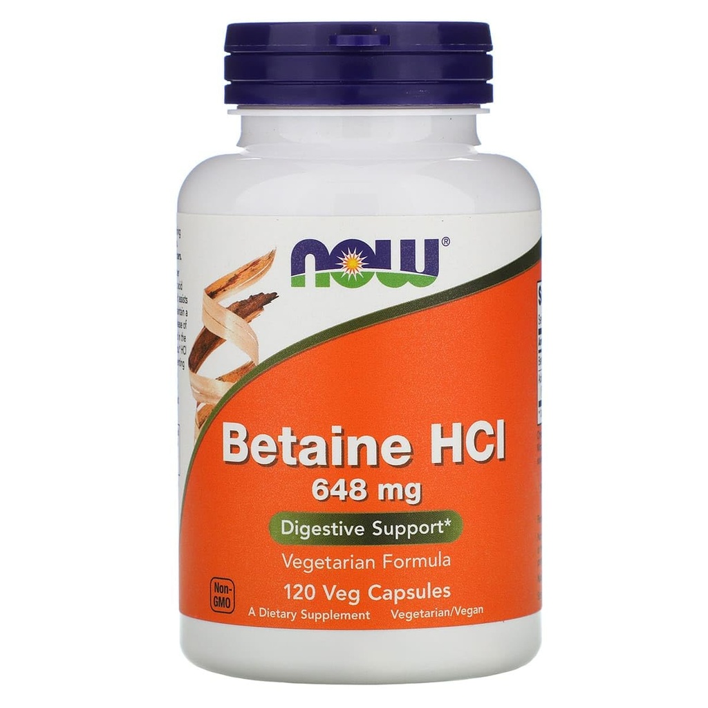 Jetzt Lebensmittel Betaine HCl, 648 mg mit 150 mg Pepsin, 120 Kapseln, 2 Packung