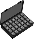Große wöchentliche Pille Organizer, 4 Mal pro Tag, 7-Tage-Moisture-Proof-Pille Box mit 28 Fächern, Capable of Accommodating Große Mengen an Vitaminen, Ergänzungen, Fischöl und Medizin (Schwarz)