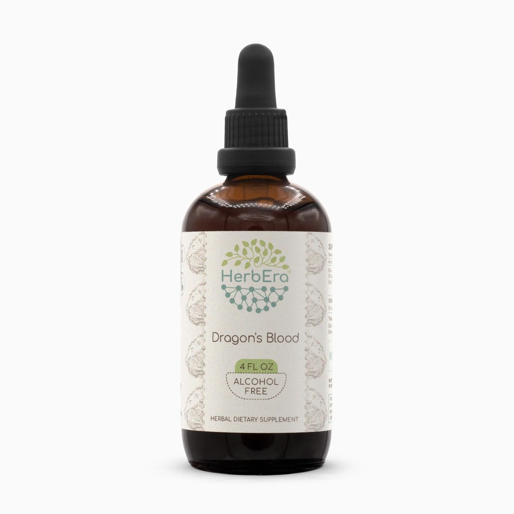 HerbEra Dragon's Blood B120 Alcohol-Free Herbal Extract Tincture, Super-Concentrated Dragon's Blood (Croton lechleri) Tree sap (4 fl oz)