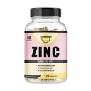 Zinc, Zinc 100mg, Glycinat de magnésium 150mg, Vitamine D3 5000 UI, Vitamine C 500mg par portion, Soutien immunitaire, Booster immunitaire, Soutien antioxydant