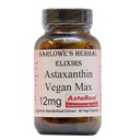 Barlowe Kräuter Elixier Astaxanthin Ergänzungen | AstaReal Astaxanthin Vegan Max 12mg | 60 Veggie Kapseln | Astaxantina