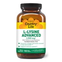 Country Life L-Lysine 1500mg Kapseln mit Vitamin D & Elderberry – Advanced Immune Support and Collagen Renewal – Certified Gluten-Free & Vegan – 180 Kapseln