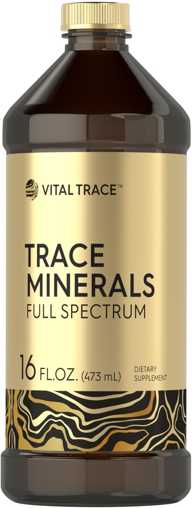 Carlyle Trace Minerals with Magnesium, Chloride, Sodium & Potassium | 16 fl oz | Vegetarian, Non-GMO, and Gluten Free | by Vital Trace