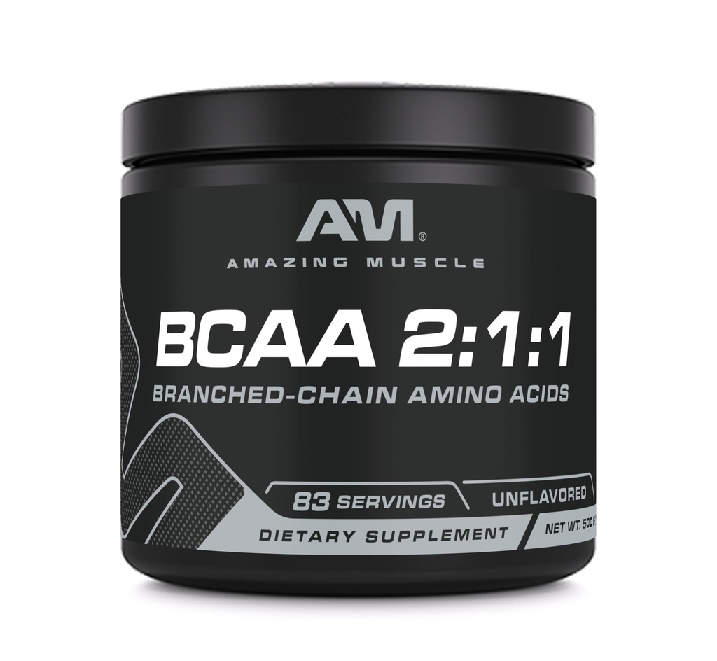 Erstaunlich Muskel BCAA Amino Supplement | 2:1 Verzweigte Kette Aminosäure Ratio | Unflavored | Nettogewicht 500 Gramm (1.1 Lb) | Non-GMO | Gluten-Free | Made in USA