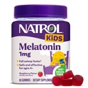 Natrol Kinder Melatonin Gummies 1mg, Kinder Melatonin für erholsamen Schlaf, 60 Himbeer-Geschmack Schlaf Gummies, 60 Tage Versorgung