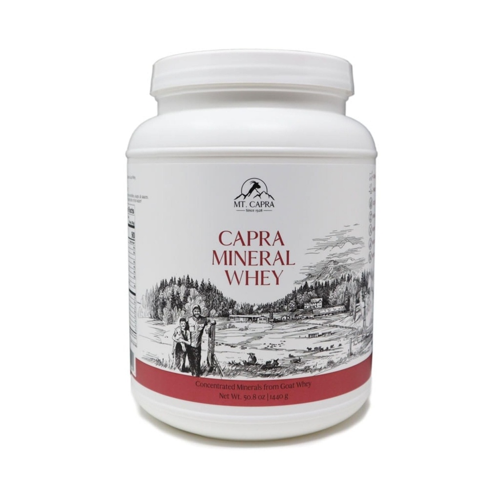 Mt. Capra Mineral Whey | Eine ganze Nahrung, Bio-verfügbare Mineral/Electrolyte Pulver-Ergänzung aus Ziegenmilch Hey, reich an Kalium, Alkalisieren | 56 Servierungen - 50,8 Unzen