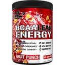 EVL BCAA Lean Energy Powder - Pre Workout Green Tea Fat Burner Unterstützung mit BCAAs Aminosäuren und Clean Energizers - BCAA Powder Post Workout Recovery Drink für Lean Muscle Recovery - Fruit Punch