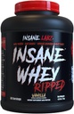 Insane Labz Insane Whey Ripped, Lean Muscle Building Protéine avec L-Carnitine et poudre d'huile CLA, 5lbs 60 portions, Vanille