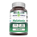 Formules étonnantes Melatonin Supplément de 10 Mg par portion 250 Comprimés non-OGM
