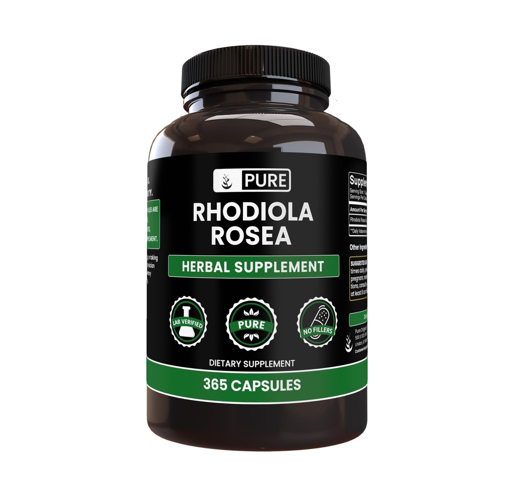Pure Original Ingredients Rhodiola Rosea (365 Capsules) No Magnesium Or Rice Fillers, Always Pure, Lab Verified