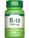 Nature's Truth B12 Vitamine (500 mcg) 120 Comprimés Vegan, Supplément sans OGM et sans gluten