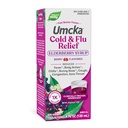 Nature's Way Cold + Grippe Relief Sirop*, Umcka, Mal de gorge, Toux, Congestion, Fièvre*, Body Aches*, Phénylephrine Free, Homeopathe, Non-Drowsy, Berry Flavored, 4 Fl Oz (paquetage May Vary)