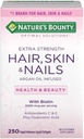 Nature's Bounty Hair Skin and Nails 5000 mcg Biotin - 250 Beschichtete Tabletten Regular & Extra Strength (Extra Strength, Zwei Flaschen je 250 Softgels)