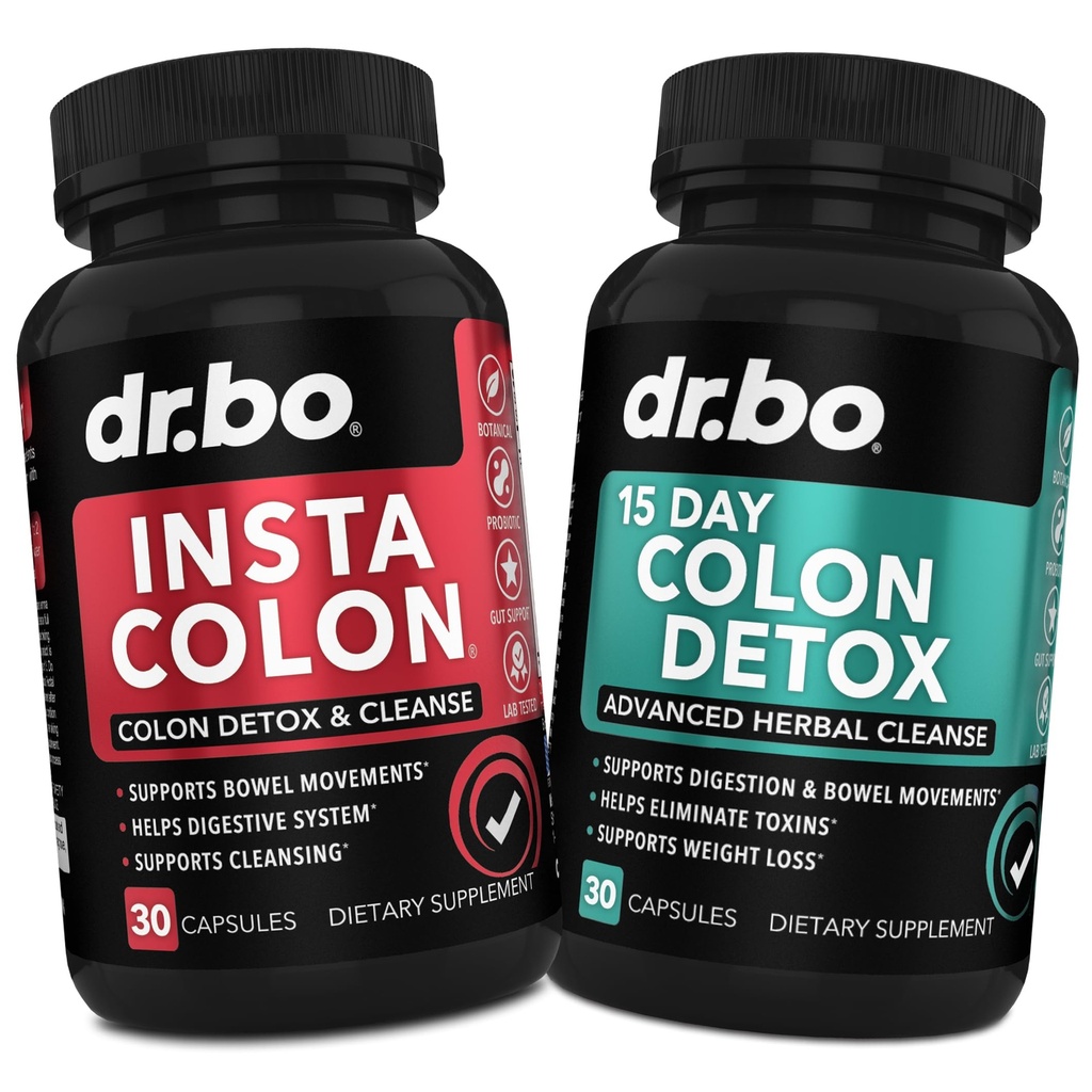 Colon Cleanser Detox Supplement Capsules - 15 jours Colon Cleanse Pills & Probiotic Herbal Cleansing - Suppléments quotidiens de mouvement de Bowel naturel pour l'estomac intestinal Bloating Digestive Gut Support