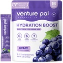Venture Pal Sugar Free Electrolyte Powder Packets - Liquid Daily IV Drink Mix for Rapid Hydration & Party Recovery | 5 Vitamine & 7 Elektrolyte| Keto Friendly | Non-GMO | Certified Vegan | 16 Sticks