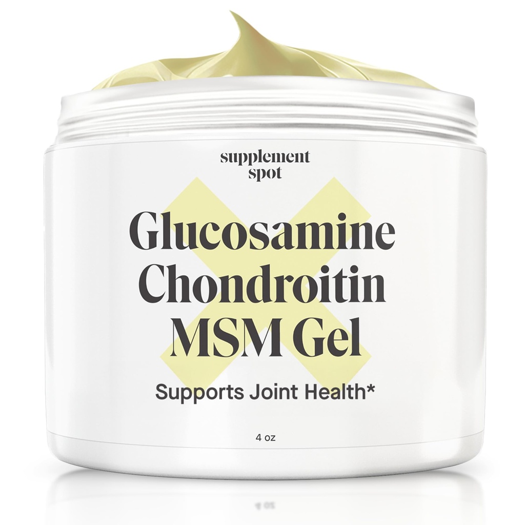 Glucosamin Chondroitin MSM Gel (4 oz) - mit Glucosamin, Chondroitin, MSM & Bromelain zur Unterstützung der gemeinsamen Gesundheit– für Frauen und Männer (90 Tage Versorgung)