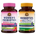 Vitalitown Probiotic Bundle (Pack of 2) | Women’s Probiotics 120 Billion (Item 1) & Probiotics 60 Billion (Item 2) | Regal stabil | Verdauungs- und Frauengesundheit | 30 Portionen