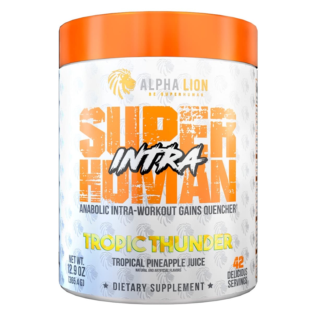 ALPHA LION Poudre intrahumaine pour hommes et femmes, boisson d'acides aminés, supplément de récupération musculaire, BCAA Poudre, électrolytes et mélange d'hydratation (42 portions, jus d'ananas tropicaux)