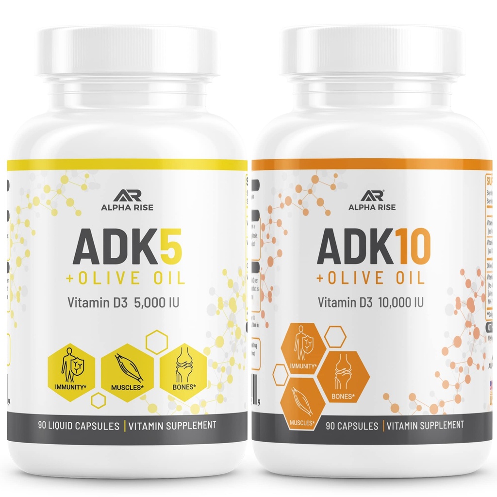 Supplément de vitamine ADK 5 + Supplément de vitamine ADK 10