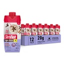 SlimFast Protein Shake avec de la caféine, Caramel Macchiato- 20g protéines, substitut de repas Shakes, haute protéine avec faible glucides et faible sucre, 24 vitamines et minéraux, 12 Compte (paquet de 1)