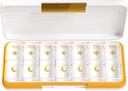 Zoksi Am Pm Pill Organizer 7 Tage, Wöchentliche Pille Box 2 Mal pro Tag, Medizin Pill Organizer mit separatem Kompartment, Reise Pillen Fallspender Portable für Vitamine, Fischöle, Medikamente(Weiß)