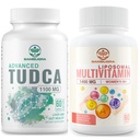 TUDCA ergänzt 1100mg und Liposomal 33-in-1 Multivitamin-Ergänzung, Hohe Bioverfügbarkeits-Ergänzung, umfassende Unterstützung für Gesundheit (Pack von 2)