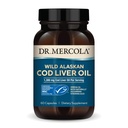 Dr. Mercola Cod Huile de foie, 1 300 mg par portion, 30 portions (60 capsules), supplément alimentaire, soutient la santé cérébrale, osseuse et articulaire, non-OGM, certifié MSC