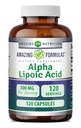 Formules étonnantes Alpha Lipoic Acid 300 Mg Capsules Supplément , sans OGM , sans gluten , Fabriqué aux États-Unis (120)