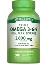 Nature's Truth Triple Omega 3 6 9 | 3600mg | 200 Softgels | Fish, Flax, and Borage Oils | Non-GMO & Gluten Kostenlose Ergänzung