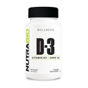 NutraBio Vitamin D (5000 IU), Immununterstützung - 90 pflanzliche Kapseln