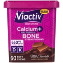 Viactiv Kalzium +Vitamin D3 Supplement Weichkäse, Milchschokolade, 60 Käse - Kalzium-Diätsergänzung für Knochengesundheit