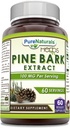 Pure Naturals Pine Bark Extrant Supplément de 100 Mg par portion 60 Capsules Veggies