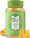 Zuckerfreies Vitamin B2 Gummies- Riboflavin 400mg 200mg mit Magnesium, CoQ10 für Erwachsene & Kinder, Vegan, 60 Graf