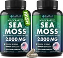 Sea Moss Capsules - Irish Sea Moss Advanced with Burdock Root, Bladderwrack & Muira Puama für Immunität, Gut, & Energie - Superfood Sea Moss Supplements w/Raw Sea Mos Powder (2 Pack)