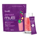Root'd Prenatal Multivitamin Pulver - 25 Vitamine & Minerals mit 3x Elektrolyten, Folat, Eisen, D3 für Mama & Baby, 7 Superfood & Probiotika, Zuckerfreie Vitamine & Hydration | 30 Vitamin Getränke