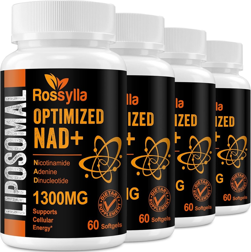 1300 MG Liposomal NAD+ Supplément de la plus haute absorption de NAD Supplémet pour stimuler NAD+ Accélération de la NAD+ Supplément pour le vieillissement Defese, énergie cellulaire, longévité