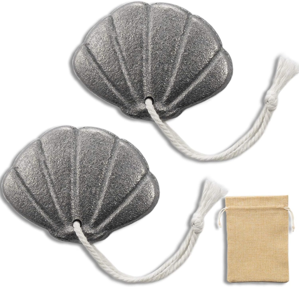 2 Packs von Eisen Seashell mit Tasche - Eine natürliche Quelle von Eisen, um das Risiko von Mangel zu reduzieren, ein effektives und sicheres Kochwerkzeug, ideal für schwangere Frauen Vegans Athleten