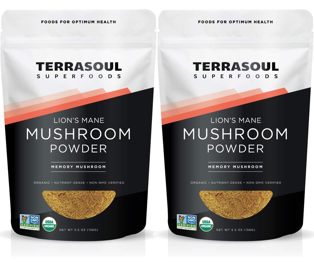 Terrasoul Superfoods Bio Lion's Mane Mushroom Powder (4:1 Extrakt), 11 Unzen