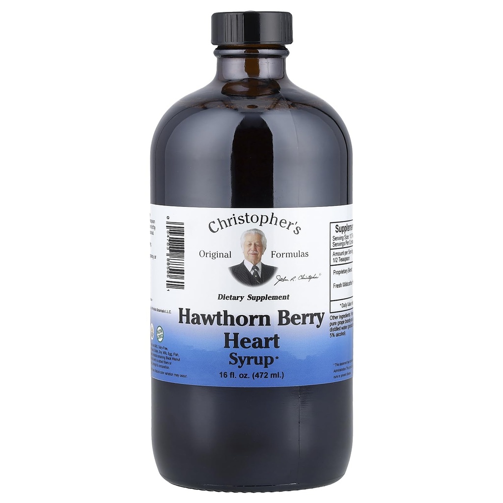 Christopher's Original Formulas Hawthorn Berry Heart Syrup - 16 fl oz | Natural Herbal Blend for General Wellness