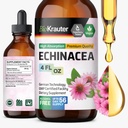 BIO KRAUTER gouttes d'échinacée - Soutien naturel immunitaire - Supplément de teinture d'échinacée - Vegan, sans alcool et sans sucre - 4 Fl.Oz.