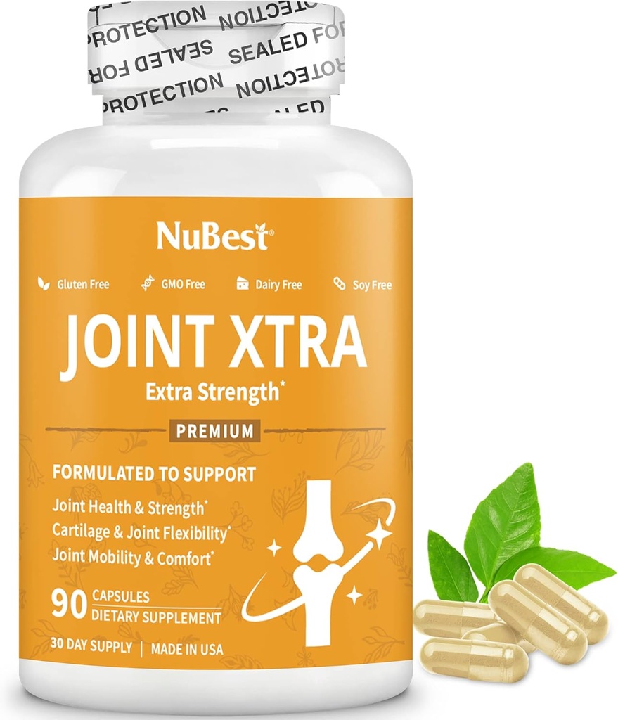 NuBest Joint Xtra - Joint Support Supplement | Gemeinsame Gesundheit Formel mit dreifacher Gelenkstärke - Glucosamin, Chondroitin, Turmeric, MSM | 1 Monat Versorgung