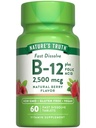 La vérité de la nature B12 Vitamines 60 Comprimés Dissolvants Rapides 2 500 mcg Avec Acide Folique