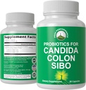 Probiotiques pour Candida, Colon Cleanse, IBS et SIBO Support. Doctor Recommended Proprietary Microbiome Reset Probiotic Supplement. Gut Health and Overcroissance Treatment Capsules pour femmes et hommes
