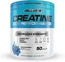 Poudre de créatine cellucor, Arôme de framboise bleue - Augmente la force, la masse musculaire maigre et l'endurance, la créatine micronisée pour l'absorption rapide, 5g de créatine par portion, 50 portions