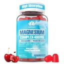 Sugar Free Magnesium Complex for Women, Calm Magnesium Gummies for Adults 400mg, Magnesium Glycinate, Citrate, Malate & More- Magnesium Gummy with Magnesium Ashwagandha, D3, B12 for Relax, Calm, Vegan