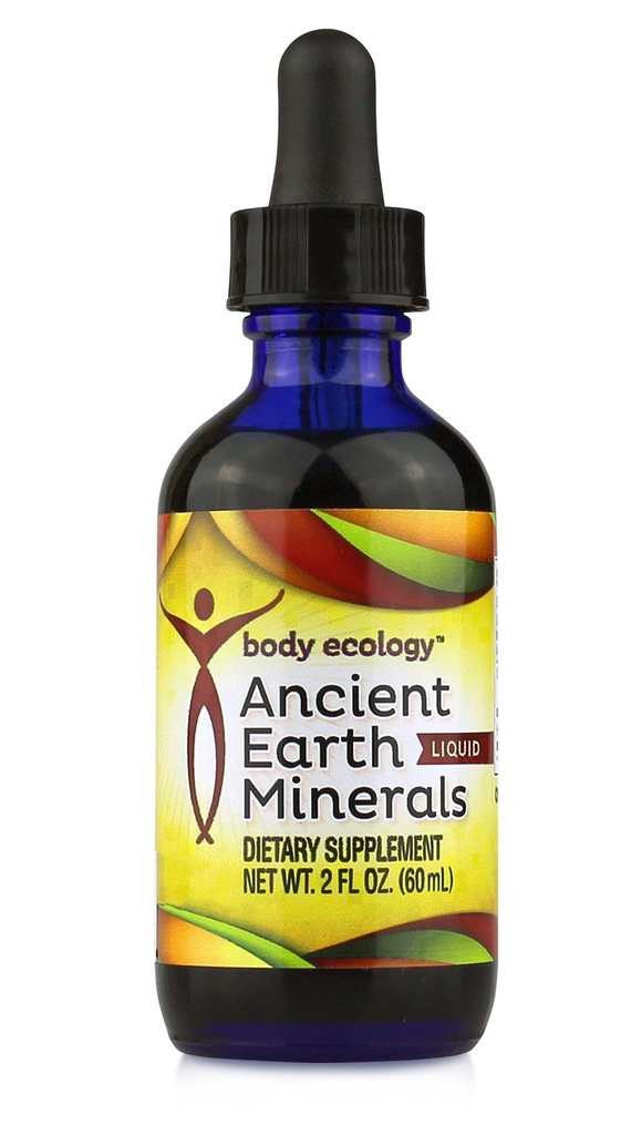 Body Ecology Ancient Earth Liquid Minerals | 100% Plant-Derived Trace Mineral Liquid Supplement | Fast-Absorbierende Elektrolytlösung für Immununterstützung | 60 Portionen (2 fl oz)