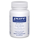 Pure Encapsulations Acetyl-L-Carnitin 250 mg - Memory & Brain Supplement - Gehirnunterstützung & Fokus* - Glutenfrei & Non-GMO - 60 Kapseln