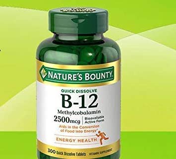 Bounty de la nature B-12 2500mcg, 300 onglets