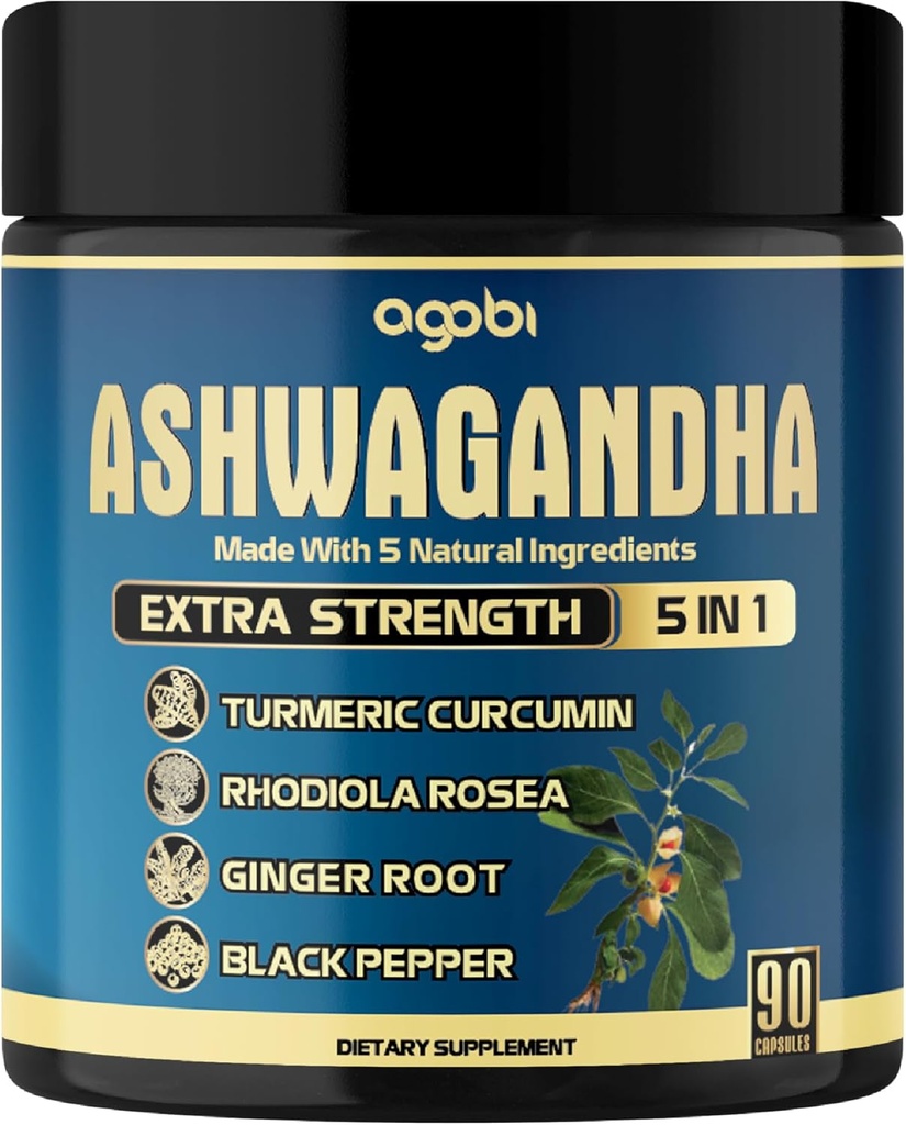 agobi Ashwagandha Supplement Kapseln - 90 Zähler für 3-Monats-Versorgung